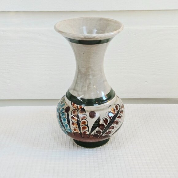 3/$100✨️ Vintage Mid-Century Tonalá Ceramic Vase – Bird Motif – EUC - Picture 4 of 6